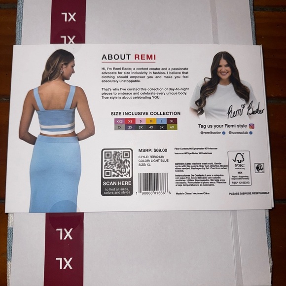 Edited by Remi Bader Blue Knit Tank Top - Picture 6 of 16